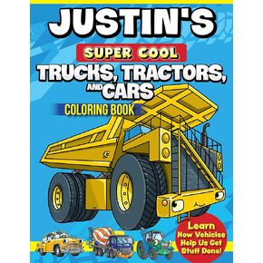 Trucks, Tractors, and Cars Coloring Book - Customized (Design Originals) Personalize with Name and a Special Note from You to Make a Fun and Thoughtful Gift for Kids in Kuwait