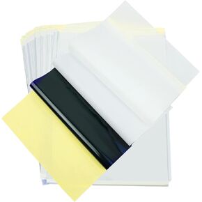 ورق نقل الوشم، 50 ورقة ورق استنسل للوشم، ورق استنسل للوشم - حجم A4، 4 طبقات ورق نقل حراري للوشم (50 قطعة) in Kuwait