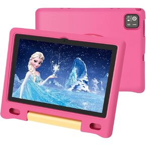 تابلت للأطفال، شاشة لمس IPS HD مقاس 10.1 بوصة تعمل بنظام Android 14 ومساحة تخزين 64 جيجابايت، وذاكرة الوصول العشوائي (RAM) سعة 8 جيجابايت (4+4 افتراضية)، وجهاز لوحي ثماني النواة للأطفال مع حافظة مقاومة للأطفال، وأدوات تحكم أبوية، وبطارية 12 ساعة، وواي فاي in Kuwait