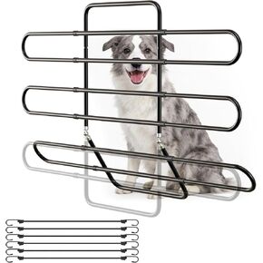 حاجز سيارة معدني قابل للتعديل للكلاب، مقسم عالمي للحيوانات الأليفة مع إطار فولاذي لسيارات الدفع الرباعي والشاحنات سيدان وMPV، حاجز للكلاب في السيارة وبوابة شحن للمقعد الخلفي، لوحة متحركة تناسب إمالة المقعد in Kuwait