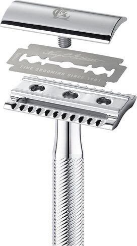 King C. Gillette Double Edge Safety Razor for Men, 5 Platinum Coated Double Edge Razor Blades, Gifts for Men in Kuwait