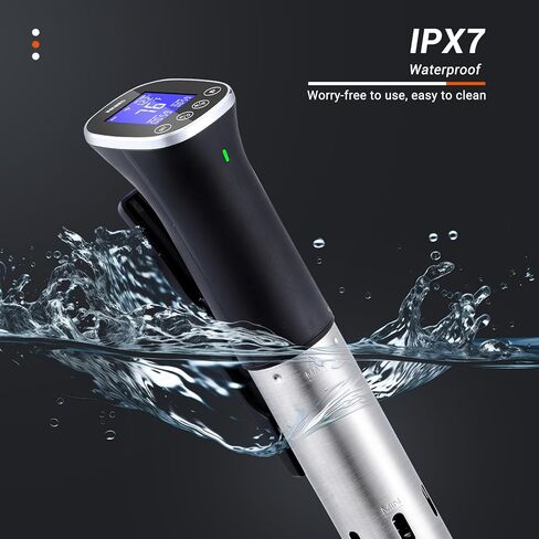طباخ Inkbird WIFI Sous Vide ISV-300W، آلة Sous-Vide بقدرة 1000 واط مع 14 وصفة محددة مسبقًا، جهاز تدوير الغمر الحراري ثلاثي الأبعاد سريع التسخين مع مؤقت (ISV-300W) in Kuwait