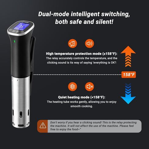 طباخ Inkbird WIFI Sous Vide ISV-300W، آلة Sous-Vide بقدرة 1000 واط مع 14 وصفة محددة مسبقًا، جهاز تدوير الغمر الحراري ثلاثي الأبعاد سريع التسخين مع مؤقت (ISV-300W) in Kuwait