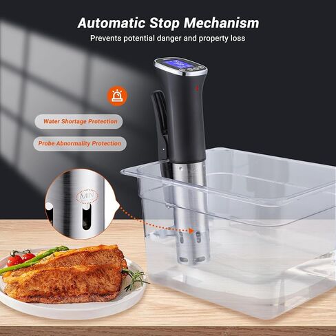 طباخ Inkbird WIFI Sous Vide ISV-300W، آلة Sous-Vide بقدرة 1000 واط مع 14 وصفة محددة مسبقًا، جهاز تدوير الغمر الحراري ثلاثي الأبعاد سريع التسخين مع مؤقت (ISV-300W) in Kuwait
