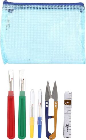Versatile Sewing Seam Ripper Set, Seam Rippers for Sewing, Seam Ripper and Thread Remover Kit, Seam Ripper Set, 4-Piece Thread Remover Kit for Embroidery and Crafting with Zippersed Case in Saudi Arabia