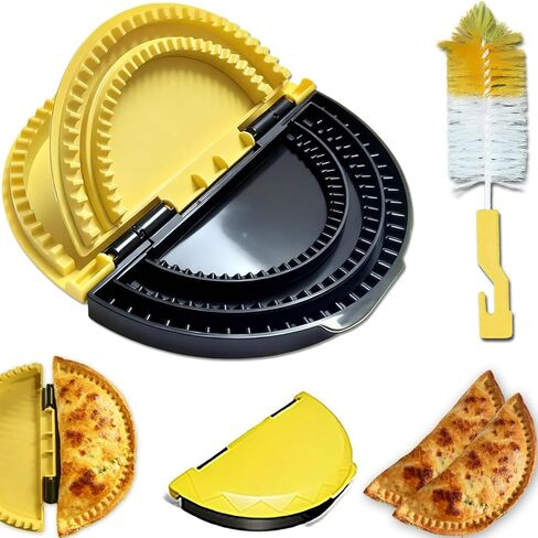 Tortilla Sealer, 3-in-1 Upgraded Quesadilla Maker with 6", 8", and 10" Fully Removable Presses, a Dish Brush, Adjustable & Detachable Crimper for Burritos, Tacos, Dumplings, Calzones, and Sandwiches. in Kuwait