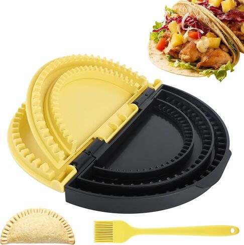 Tortilla Sealer Crimper Press Maker – 3 in 1 Adjustable 6 8 10 Inch Tool Machine for Quesadilla Taco Burrito Empanada Dumpling - Tortillas folder for Wrap Sandwich Empanadas Pie in Saudi Arabia