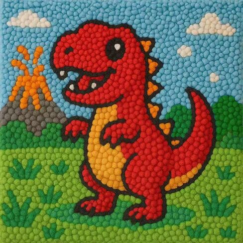 مزلاج هوك أطقم للأطفال البالغين DIY البساط نسيج مجموعات مع قماش مطبوع التطريز مجموعات مهرجان هدايا عيد الميلاد ديكور المنزل (الفيلة) in Kuwait