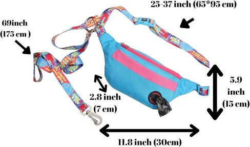 Pawlook Hands-Free Dog Walking Belt Bag – Blue in Saudi Arabia