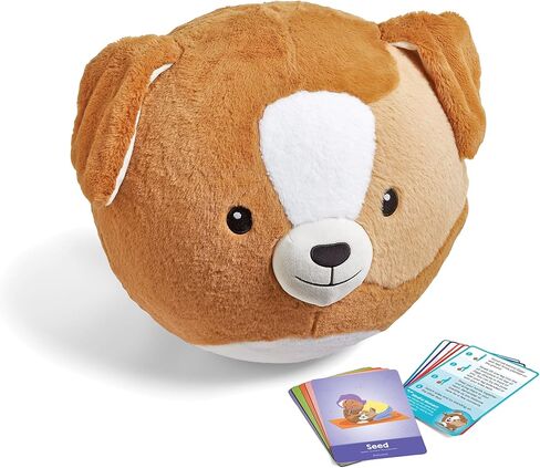 hand2mind Puppy BubblePlush Yoga Ball Buddy، كرة اليوغا للأطفال، ركن مهدئ للعناصر، معدات تمارين الأطفال، ألعاب العلاج المهني، الألعاب الحسية، اللعب النشط للأعمار من 3 سنوات فما فوق in Kuwait