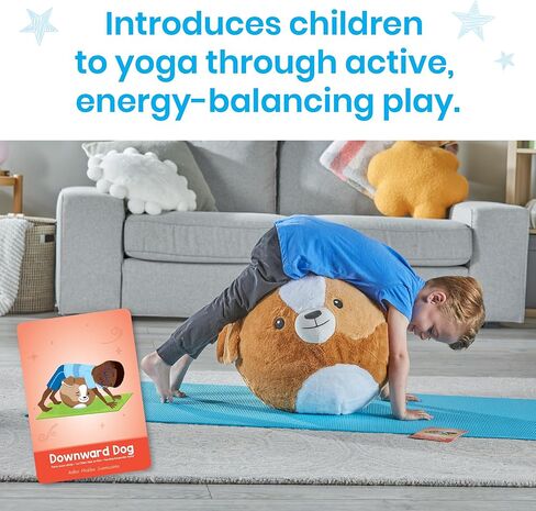 hand2mind Puppy BubblePlush Yoga Ball Buddy، كرة اليوغا للأطفال، ركن مهدئ للعناصر، معدات تمارين الأطفال، ألعاب العلاج المهني، الألعاب الحسية، اللعب النشط للأعمار من 3 سنوات فما فوق in Kuwait