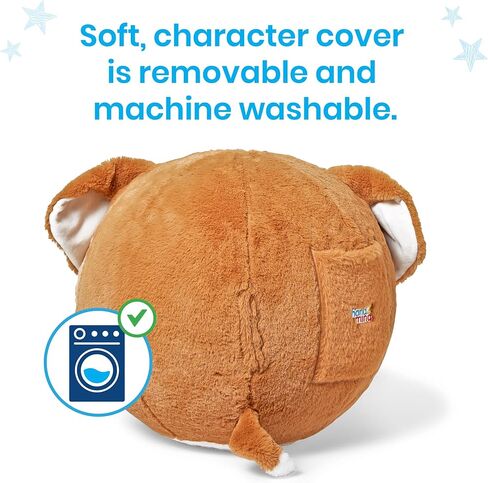 hand2mind Puppy BubblePlush Yoga Ball Buddy، كرة اليوغا للأطفال، ركن مهدئ للعناصر، معدات تمارين الأطفال، ألعاب العلاج المهني، الألعاب الحسية، اللعب النشط للأعمار من 3 سنوات فما فوق in Kuwait