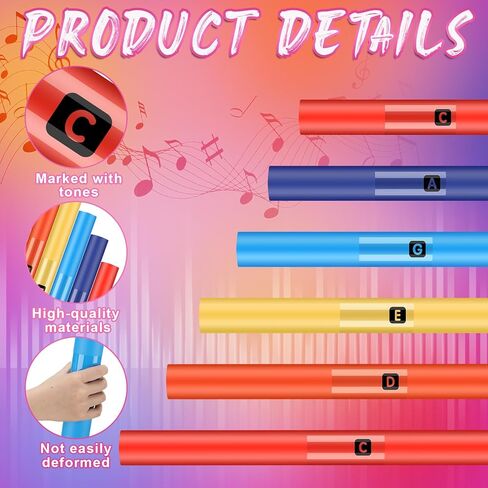6 Pcs Musical Sound Tube Set C Major Pentatonic Scale Percussion Tube for Music Instruments in Saudi Arabia