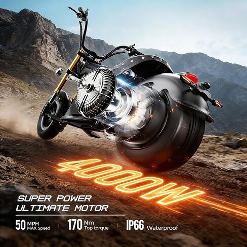 Eahora 2026 ترقية 4000W 50MPH M8S دراجة نارية كهربائية للبالغين 70V 35AH 90 ميل طويلة المدى تعليق كامل الفرامل الهيدروليكية الدراجة للتسلق / السباق in Kuwait
