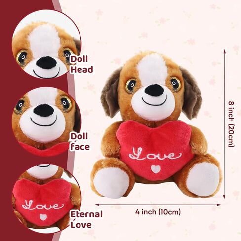 Sew Butiful Plush Puppies - Birthday Gift - for Couples or Kids - for Him - for Her - Amor - Te Amo - Puppy Love - Dog Stuffed Animal in Saudi Arabia