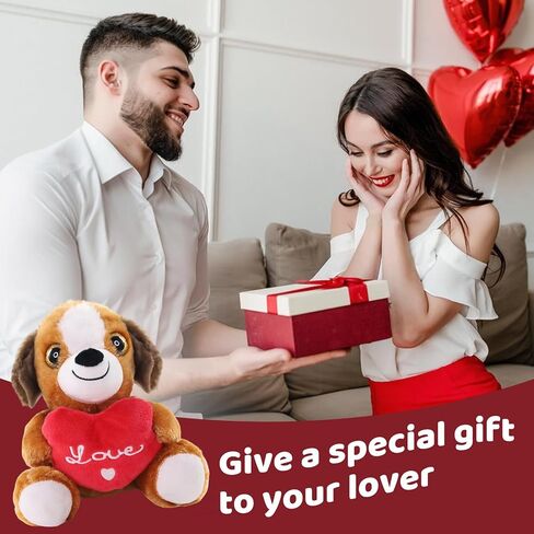 Sew Butiful Plush Puppies - Birthday Gift - for Couples or Kids - for Him - for Her - Amor - Te Amo - Puppy Love - Dog Stuffed Animal in Saudi Arabia