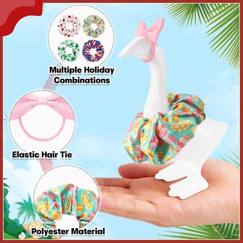 Mini Desk Goose Outfits, 4 Packs Holiday Desk Goose Clothes for Valentine's Day, Easter, St. Patrick's Day and 4th of July, 10 cm Desk Goose Clothes in Saudi Arabia