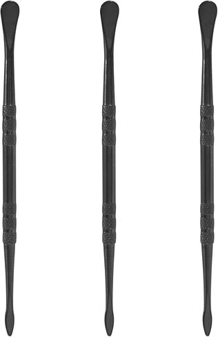 OSVJE 3 Pack Stainless Steel Wax Carving Tools, Double-Headed Sculpting Spoon Wax Kit, Modeling Tool Set for Carving/Modeling (Black) in Saudi Arabia