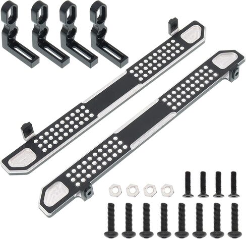 2-Pack Metal Side Pedal Step Foot-Plate Pedal Compatible with TRAXXAS TRX-4 TRX4 Defender Bronco 1/10 Scale RC Crawler Upgraded Parts in Saudi Arabia