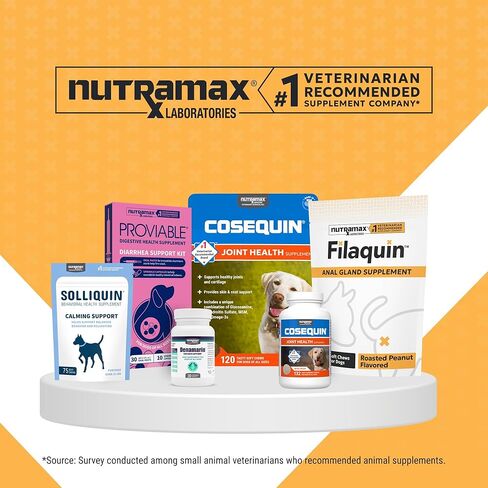 Nutramax Filaquin Anal Gland Supplement for Dogs, from The Same Company as Cosequin & Proviable, with Pre & Postbiotics and Psyllium Husk Fiber to Support Anal Gland Health, 90 Count Soft Chews in Saudi Arabia