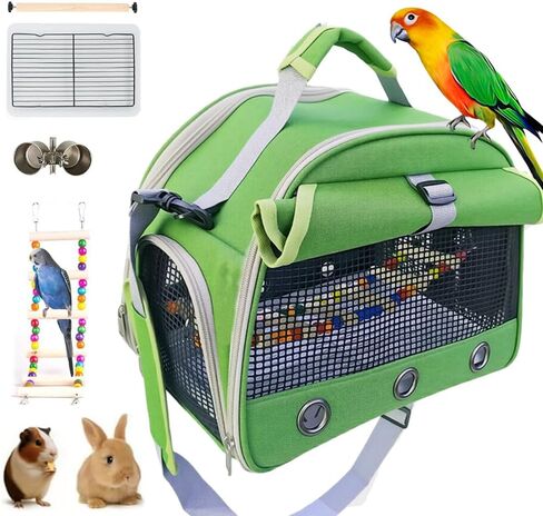 Bird Carrier Travel Cage with Perch, Food Bowl,Pet Backpack,Parrot Carrier,Small Animal Car Bag,Bird Cages for Parakeets, Ideal for Small Animals & Puppies in Saudi Arabia