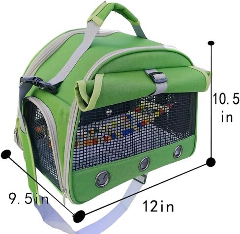 Bird Carrier Travel Cage with Perch, Food Bowl,Pet Backpack,Parrot Carrier,Small Animal Car Bag,Bird Cages for Parakeets, Ideal for Small Animals & Puppies in Saudi Arabia