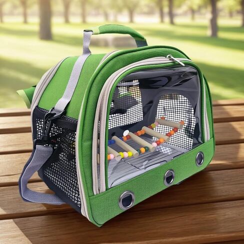 Bird Carrier Travel Cage with Perch, Food Bowl,Pet Backpack,Parrot Carrier,Small Animal Car Bag,Bird Cages for Parakeets, Ideal for Small Animals & Puppies in Saudi Arabia