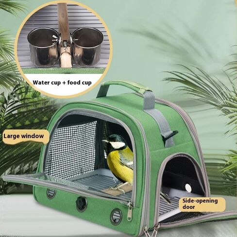 Bird Carrier Travel Cage with Perch, Food Bowl,Pet Backpack,Parrot Carrier,Small Animal Car Bag,Bird Cages for Parakeets, Ideal for Small Animals & Puppies in Saudi Arabia