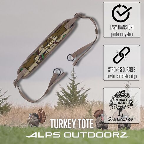 ALPS OutdoorZ Turkey Tote – Lightweight Game Carry Strap with Padded Non-Slip Shoulder Strap, Adjustable 48-Inch Webbing & Metal Rings for Carrying Large Turkeys in Saudi Arabia