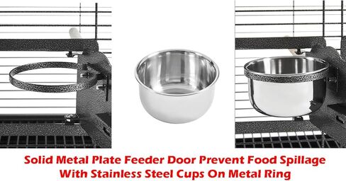 Deluxe Portable Wrought Iron Bird Travel Parrot Vet Carrier Cage Prevent Beaks Out Pet Products for Parrots Conures Cockatiel Amazon African Grey Prevent Beaks Out Include Cage Cover in Saudi Arabia