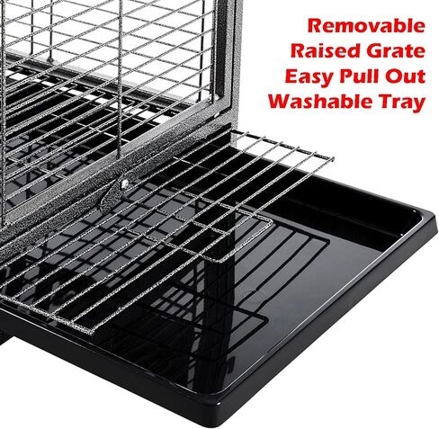 Deluxe Portable Wrought Iron Bird Travel Parrot Vet Carrier Cage Prevent Beaks Out Pet Products for Parrots Conures Cockatiel Amazon African Grey Prevent Beaks Out Include Cage Cover in Saudi Arabia