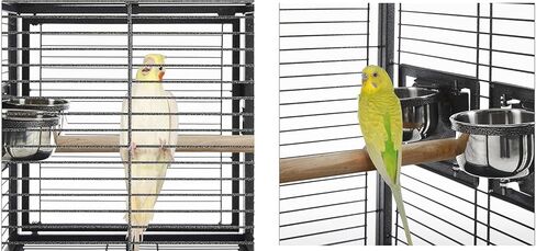 Deluxe Portable Wrought Iron Bird Travel Parrot Vet Carrier Cage Prevent Beaks Out Pet Products for Parrots Conures Cockatiel Amazon African Grey Prevent Beaks Out Include Cage Cover in Saudi Arabia