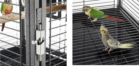 Deluxe Portable Wrought Iron Bird Travel Parrot Vet Carrier Cage Prevent Beaks Out Pet Products for Parrots Conures Cockatiel Amazon African Grey Prevent Beaks Out Include Cage Cover in Saudi Arabia