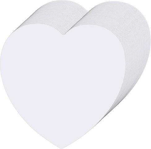 MixTeach 72 Pcs Large Heart Cutout White Paper Heart 6 Inch Heart Shape Die Cut Heart Decoration Valentine’s Day Card Paper for Classroom Bulletin Board Decor Kids’ Love and Peace School Craft Project in Saudi Arabia