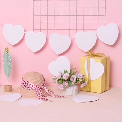 MixTeach 72 Pcs Large Heart Cutout White Paper Heart 6 Inch Heart Shape Die Cut Heart Decoration Valentine’s Day Card Paper for Classroom Bulletin Board Decor Kids’ Love and Peace School Craft Project in Saudi Arabia