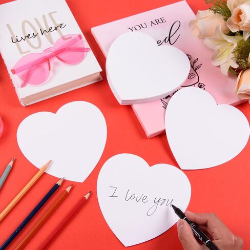 MixTeach 72 Pcs Large Heart Cutout White Paper Heart 6 Inch Heart Shape Die Cut Heart Decoration Valentine’s Day Card Paper for Classroom Bulletin Board Decor Kids’ Love and Peace School Craft Project in Saudi Arabia