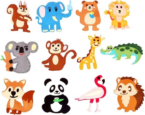 Dinosaur Felt DIY Craft Kit for Kids - Pre-Punched Educational Handmade Set, Perfect Holiday & Birthday Gift for Boys Girls in Saudi Arabia