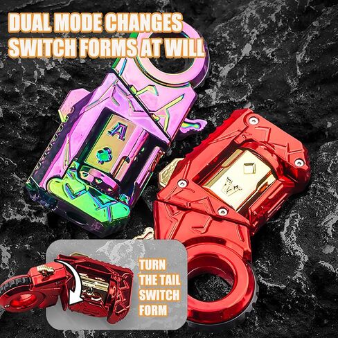 Stress Relief Fidget Toys, Alloy Metal Fidget Slider Toy, Dual Form Transformable, 4.33 in Decompression Toy Adults Handheld Help Relieve Stress, EDC Anxiety Relief Gadget Gift in Saudi Arabia