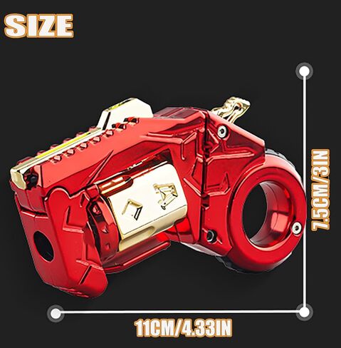 Stress Relief Fidget Toys, Alloy Metal Fidget Slider Toy, Dual Form Transformable, 4.33 in Decompression Toy Adults Handheld Help Relieve Stress, EDC Anxiety Relief Gadget Gift in Saudi Arabia