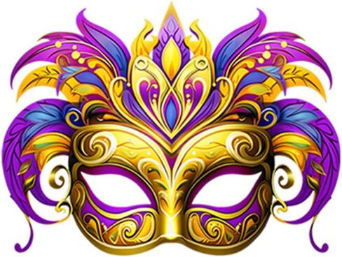 6-Pack Carnival Party Masks – DIY Cardboard Half-Face Eye Masks, Perfect for Masquerade, Halloween, and Unisex Events, Size 22.5 * 16.5 cm in Saudi Arabia