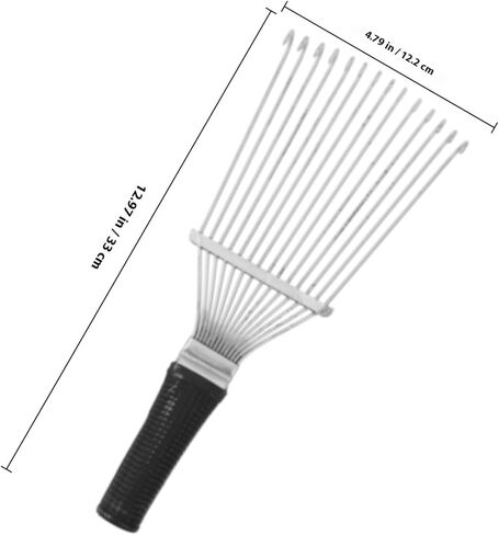 Livestock Hair Brush Grooming Rake 32Cm Compact Black-White Wool Shedding Comb for Farm Animal Itch Relief and Hair Removal in Saudi Arabia