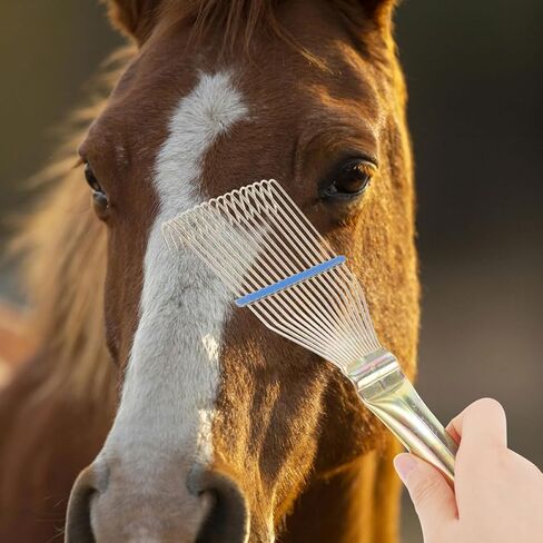Homoyoyo Sheep Wool Comb Brush and Horse Hair Rake for Livestock Grooming, 23Cm Small Yellow Deshedding Tool for Cattle and Farm Animal Hair Removal in Saudi Arabia