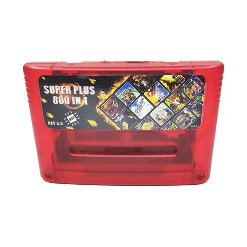 خرطوشة ألعاب SNES/SFC مع أكثر من 800 لعبة - دعم شريحة DSP، بطاقة TF سعة 8 جيجابايت، تحميل سريع، بطاقة ألعاب REV 3.0 لخرطوشة وحدة تحكم ألعاب الفيديو SNES 16 بت (متوافقة مع الولايات المتحدة/JP/الاتحاد الأوروبي) (أحمر) in Kuwait