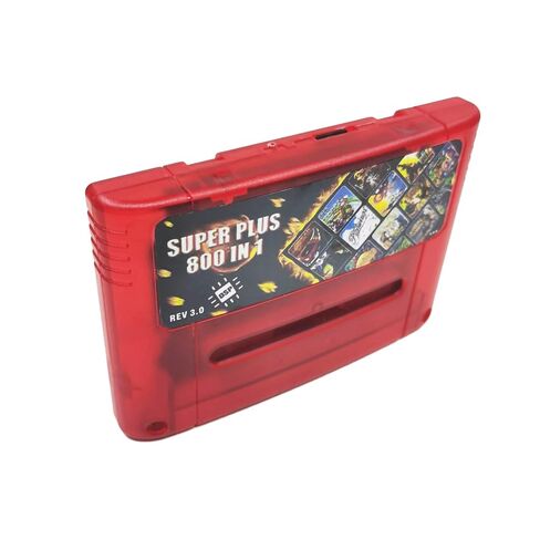 خرطوشة ألعاب SNES/SFC مع أكثر من 800 لعبة - دعم شريحة DSP، بطاقة TF سعة 8 جيجابايت، تحميل سريع، بطاقة ألعاب REV 3.0 لخرطوشة وحدة تحكم ألعاب الفيديو SNES 16 بت (متوافقة مع الولايات المتحدة/JP/الاتحاد الأوروبي) (أحمر) in Kuwait