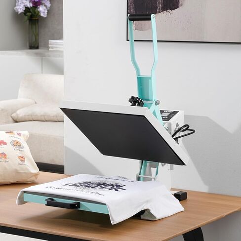 VEVOR Heat Press 15x15, High Pressure Heat Press Machine for T Shirts, Slide Out Professional Heat Press for Sublimation, Vinyl, Heat Transfer Projects, Heats Up Fast & Evenly, Green in Saudi Arabia