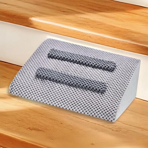 Dog Ramp for Stairs with Anti-Slip Bump for Small & Senior Dogs and Cats – Stair Wedges for Dogs with Gentle Slope, Pet Ramp with Washable Cover & Self-Sticky Pads for Safe Climbing (Gray, 6 Pack) in Saudi Arabia