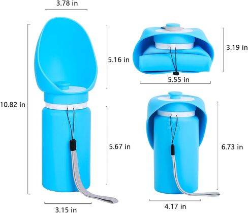 The Foldable Dog Water Bottle and 3-in-1 Snack and Garbage Bag Storage Box are The First Choice for Outdoor Activities, Equipped with 1 roll of Garbage Bags and a Garbage Hanging Ring. in Kuwait