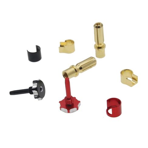 5mm Heatsink Bullet Plug, 2Pcs Adjustable CNC Aluminum Alloy Connectors & Grips, Compatible with 1/10 RC Crawler in Kuwait