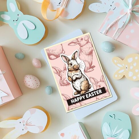 طوابع مطاطية على شكل أرنب عتيق من GLOBLELAND مقاس 8.7 × 7 بوصة لحيوانات عيد الفصح EVA Cling Mount Stamp مجموعة طوابع مطاطية للأرانب الواقعية لصنع البطاقات وتزيين ألبوم الصور DIY سكرابوكينغ in Kuwait