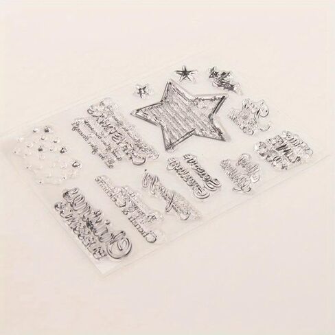 1 قطعة نجمة عيد الميلاد واضح Stamps Stamps DIY بطاقة المعايدة النقش ألبوم صور الديكور الفن الهدايا اليدوية in Saudi Arabia